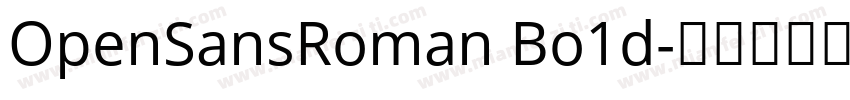 OpenSansRoman Bo1d字体转换